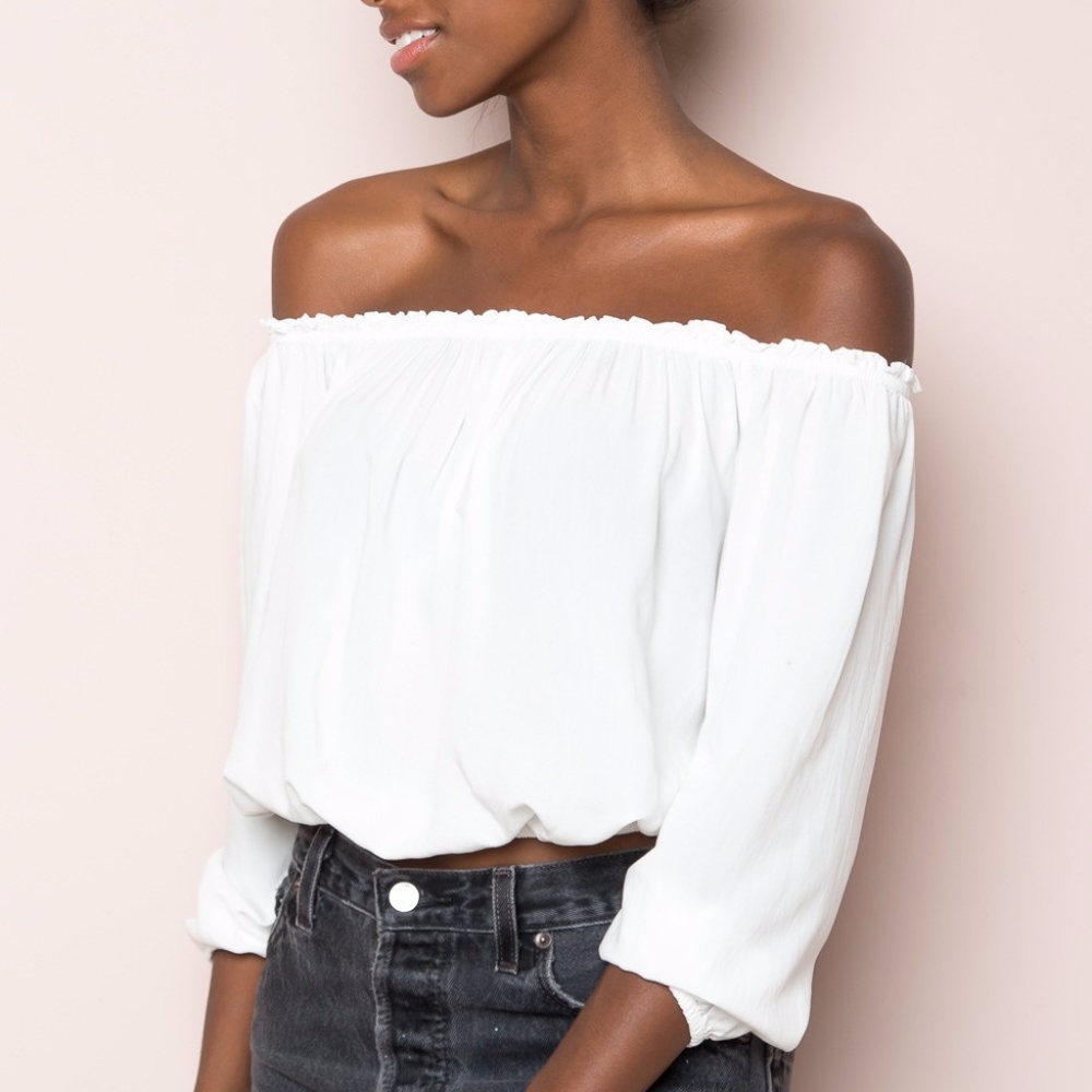White Off Shoulder Top
